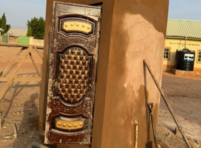 School Borehole site during intervention