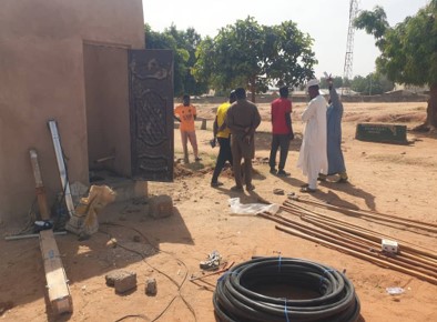 School Borehole site during intervention1
